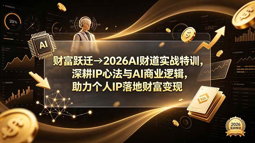 �Ƹ�ԾǨ 2026AI�Ƶ�ʵս��ѵ ���IP�ķ���AI��ҵ�߼� ��������IP��زƸ�����